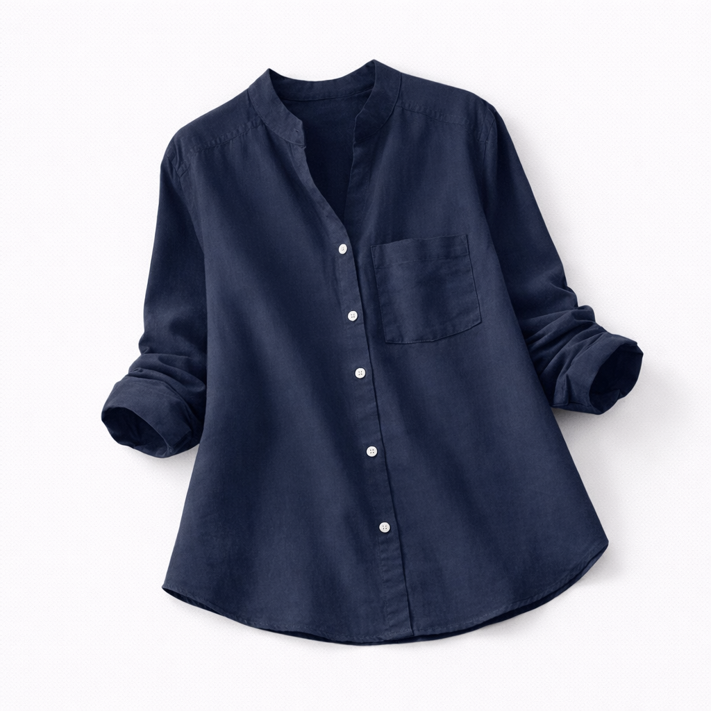 Aloyse Women's Shirt - Comfort in Breathable Cotton and Linen and Loose, Casual Cut