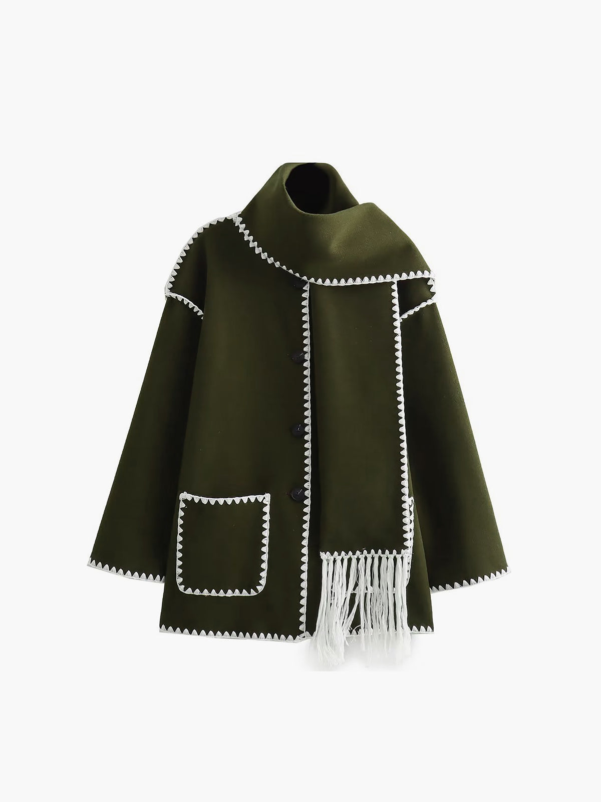 Women's Tailored Jacket with Matching Scarf