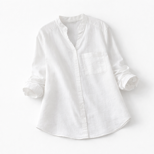 Aloyse Women's Shirt - Comfort in Breathable Cotton and Linen and Loose, Casual Cut