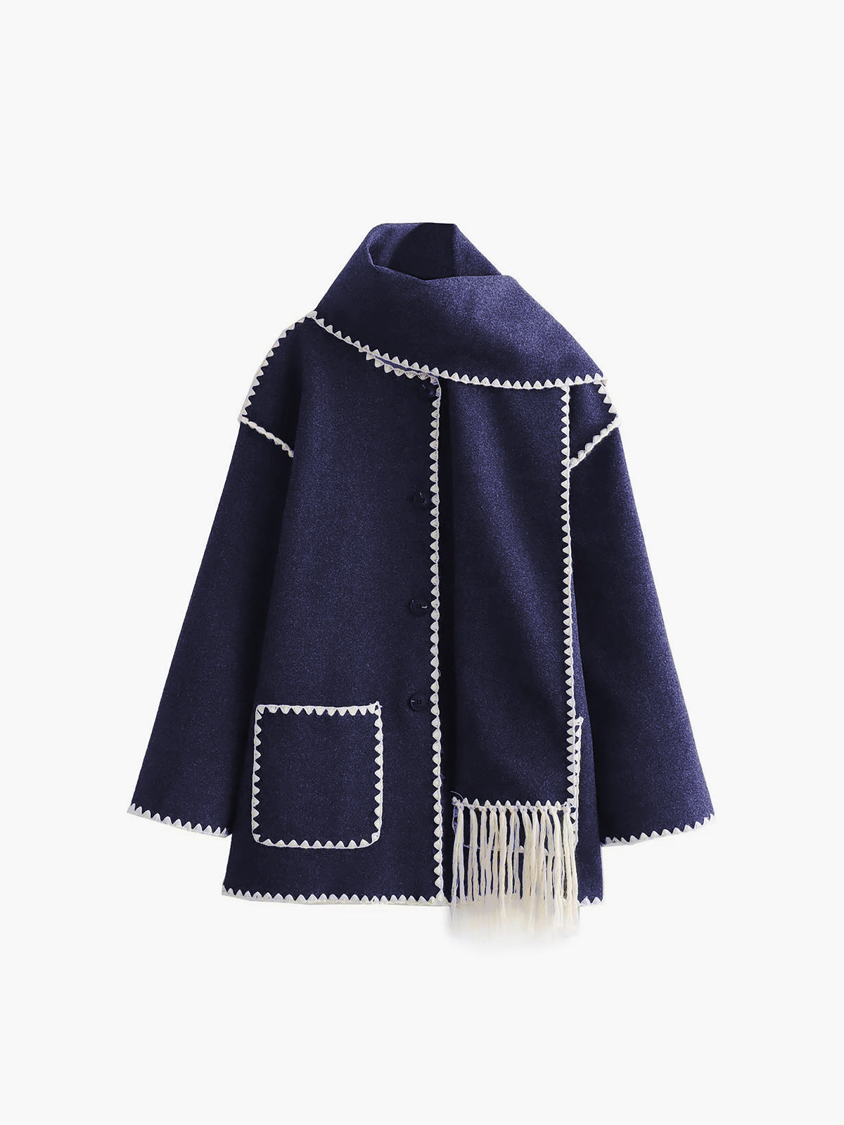 Women's Tailored Jacket with Matching Scarf