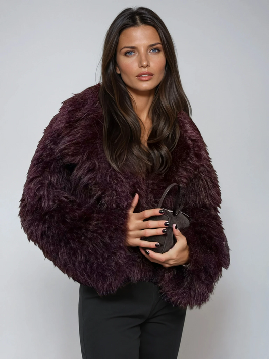 Women's Cropped Faux Fur Coat