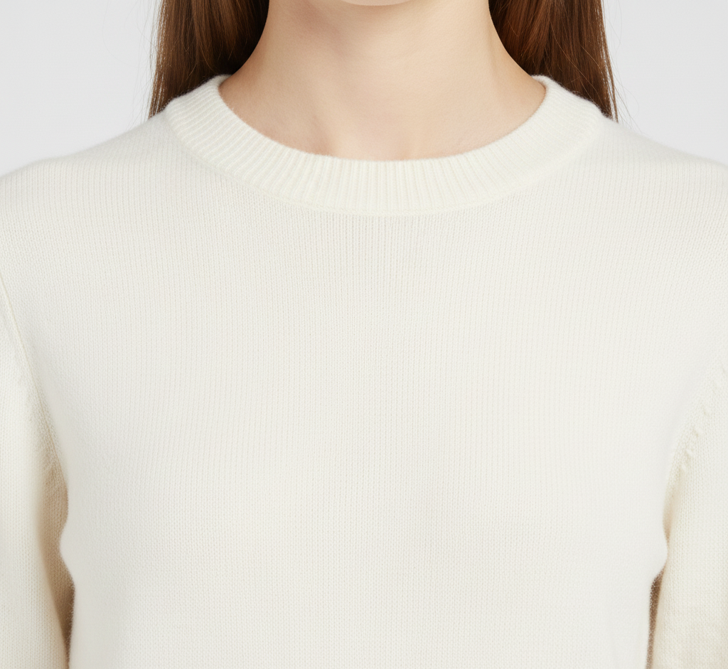 Women's soft cashmere crew neck sweater