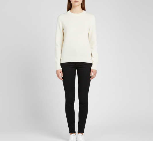 Women's soft cashmere crew neck sweater