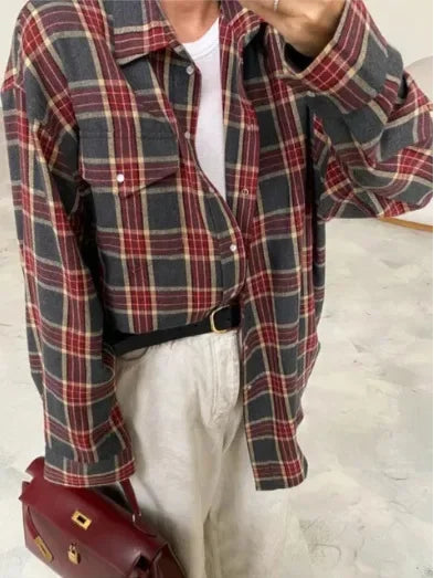 Plaid Flannel Shirt for Women