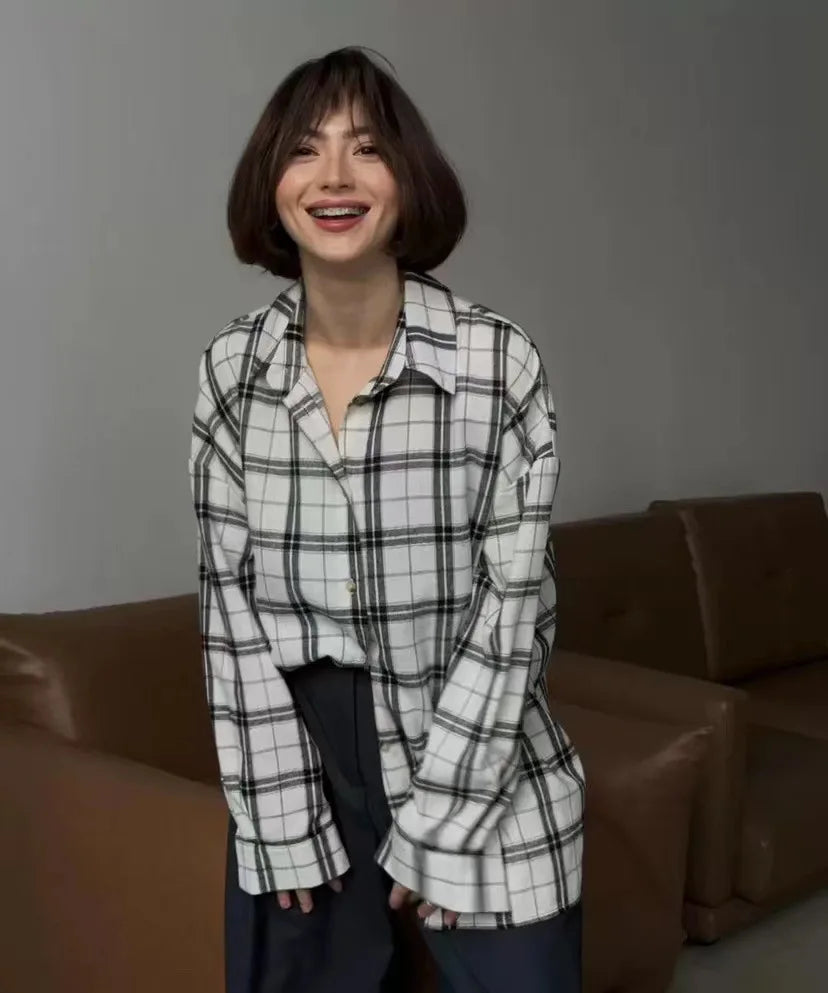 Plaid Flannel Shirt for Women