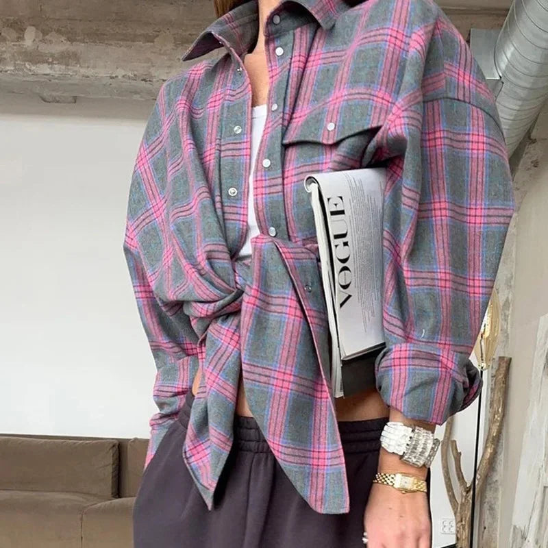 Plaid Flannel Shirt for Women