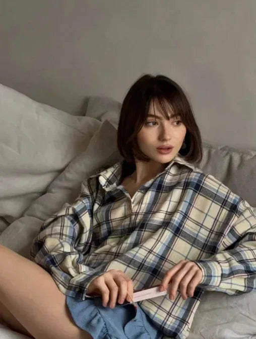 Plaid Flannel Shirt for Women