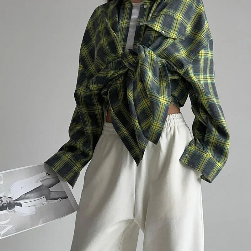 Plaid Flannel Shirt for Women