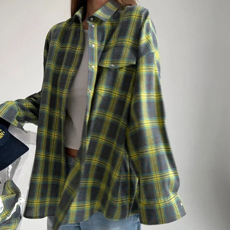 Plaid Flannel Shirt for Women