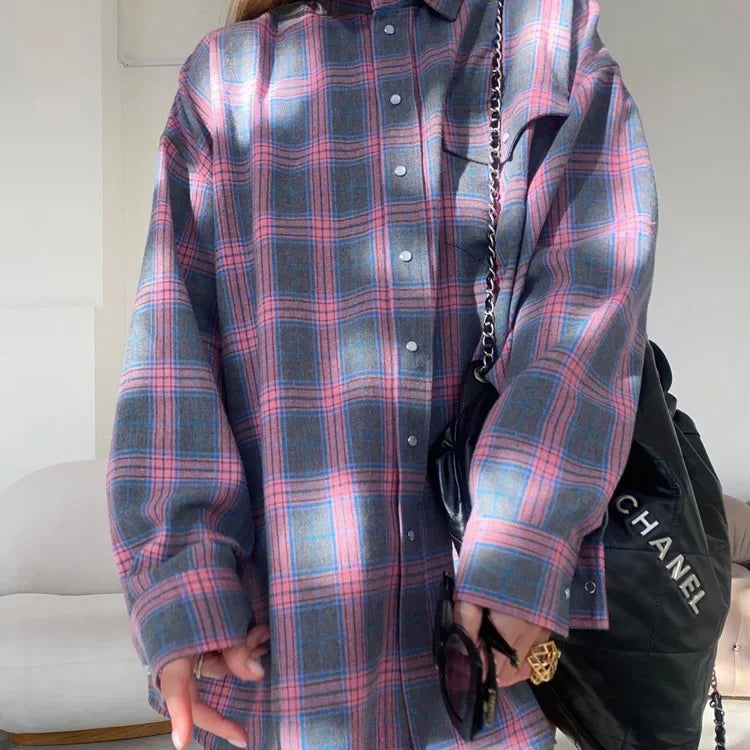 Plaid Flannel Shirt for Women