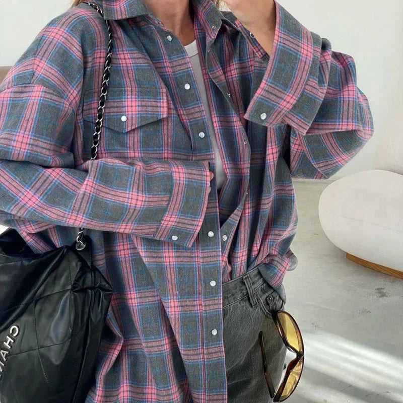 Plaid Flannel Shirt for Women