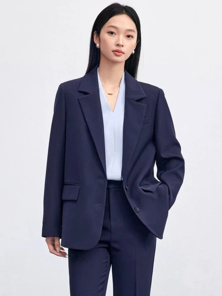 Women's Blazer – Tailored Loose Fit for Effortless Autumn Style