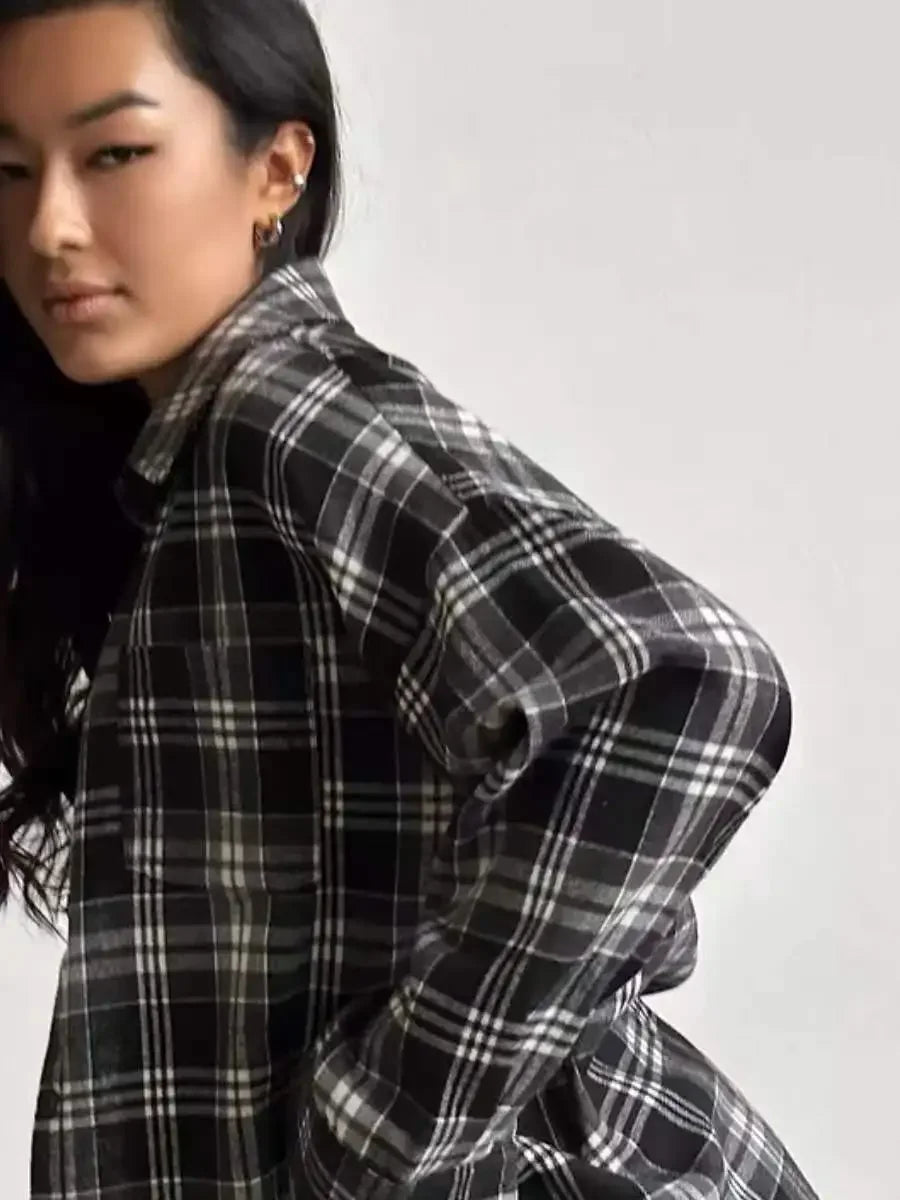 Plaid Flannel Shirt for Women