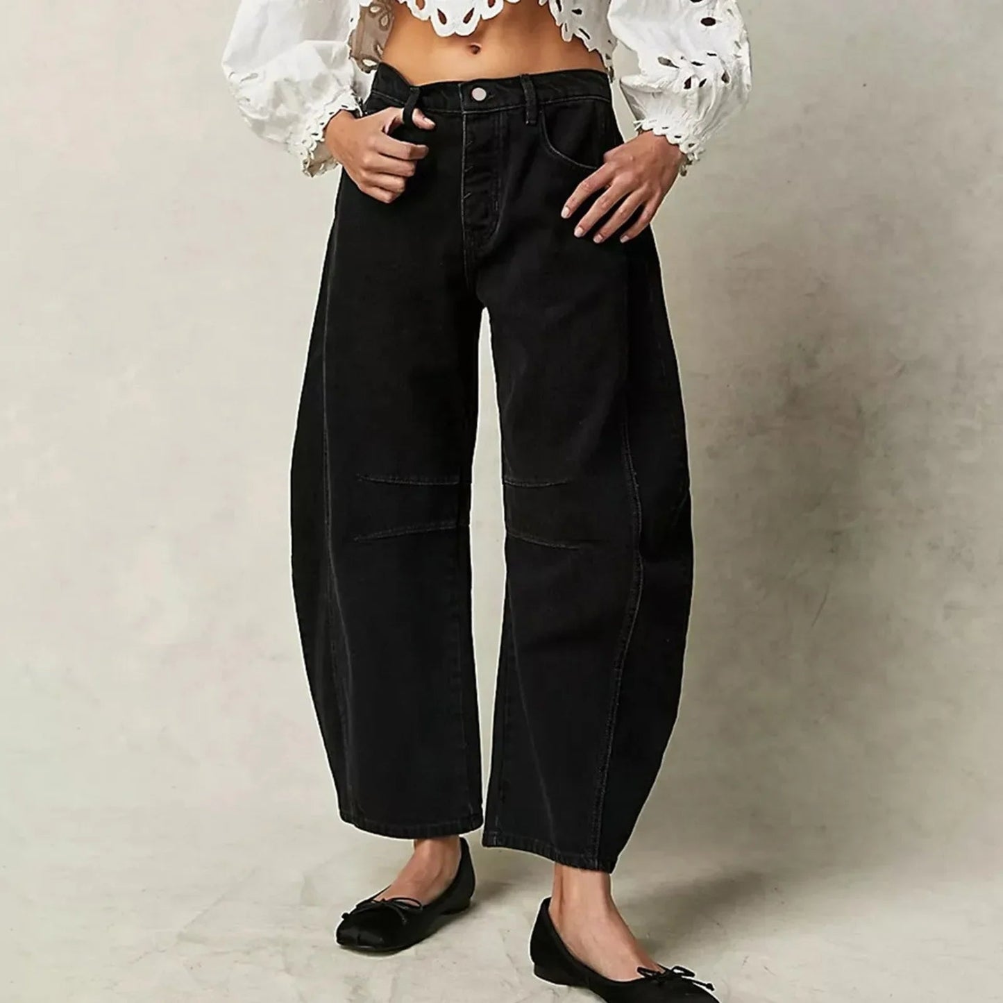 Women's Casual wide-leg jeans for comfort